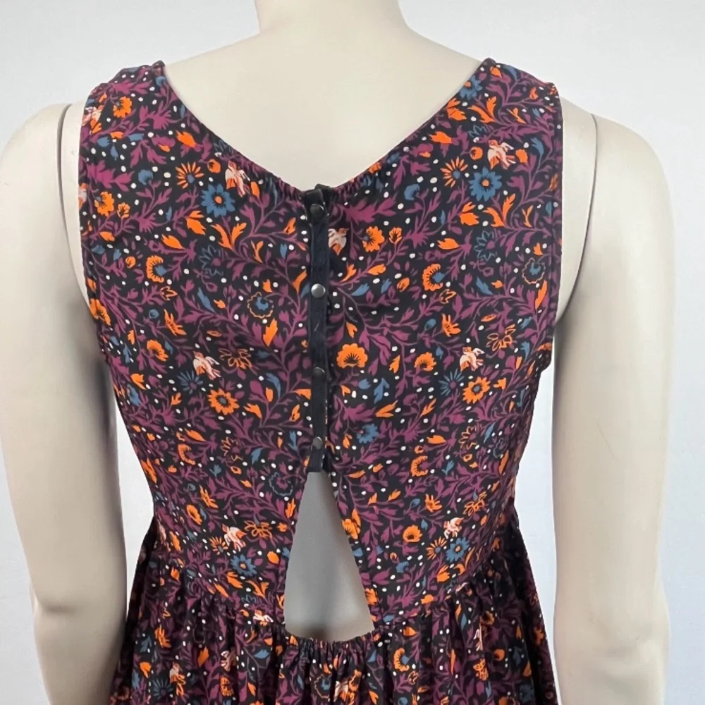 Ecote Floral Print Dress - Purple and Blue - Picture 2 of 5